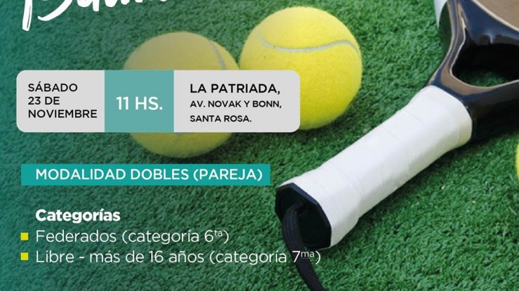 Inicia la inscripción para el Torneo Municipal de Pádel